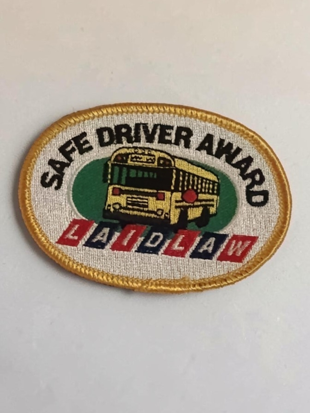 Safe Driver Award Embroidered Patch - Yellow/Green